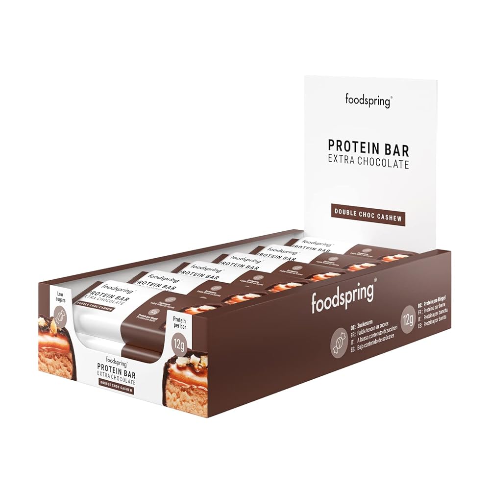 foodspring Protein Bar, Double Chocolat...