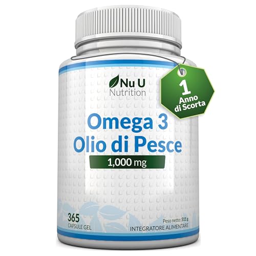 Omega 3 Fish Oil 1000mg – 365 Sof...
