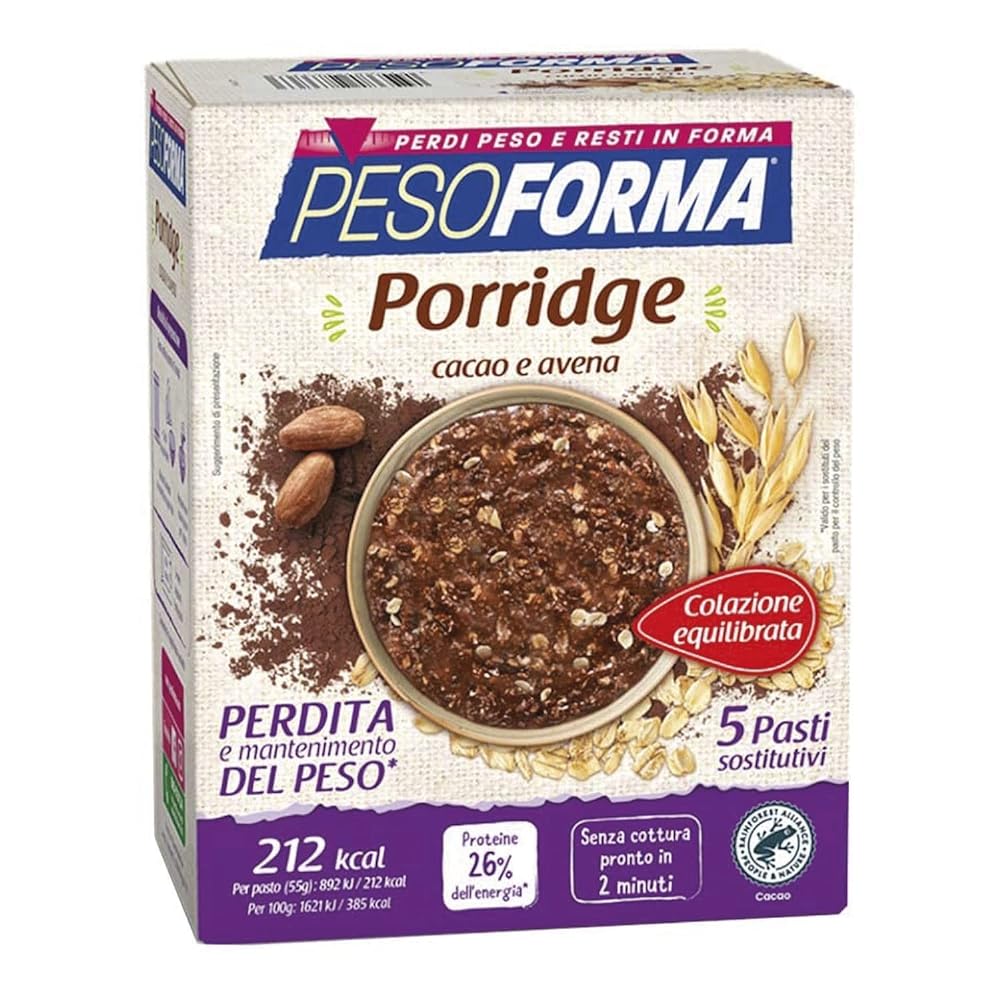 Pesoforma Cacao Oat Porridge, 5 x 55g