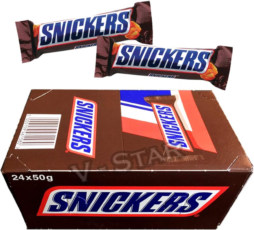 Snickers Chocolate Bar 24 x 50g –...