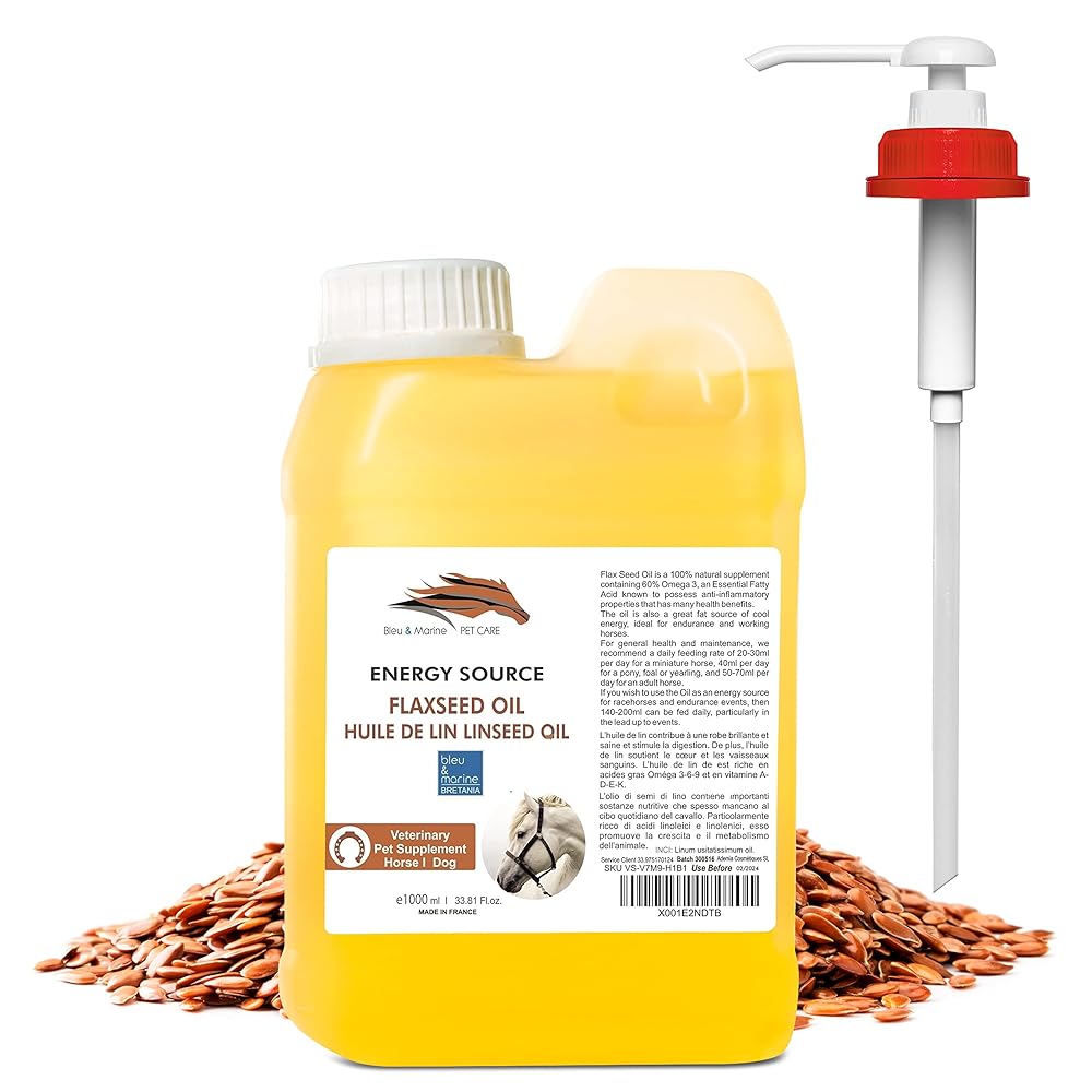 VET 100% Pure Cold Pressed Flaxseed Oil...