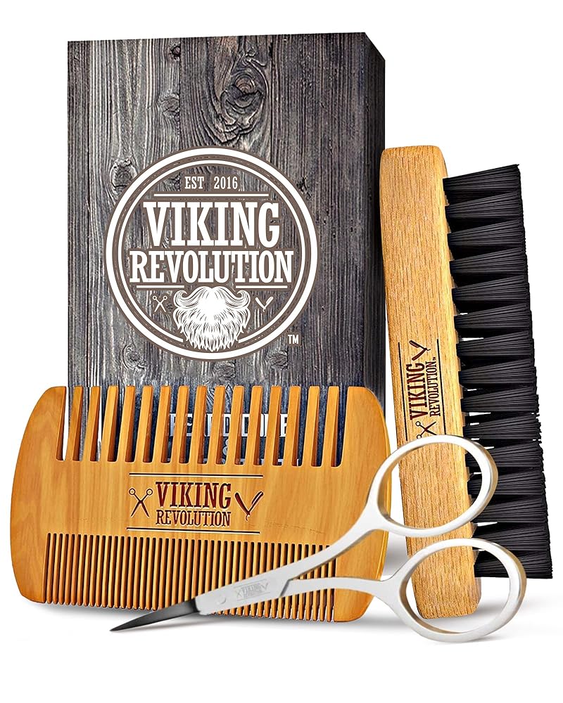 Viking Revolution Beard Comb and Brush Set