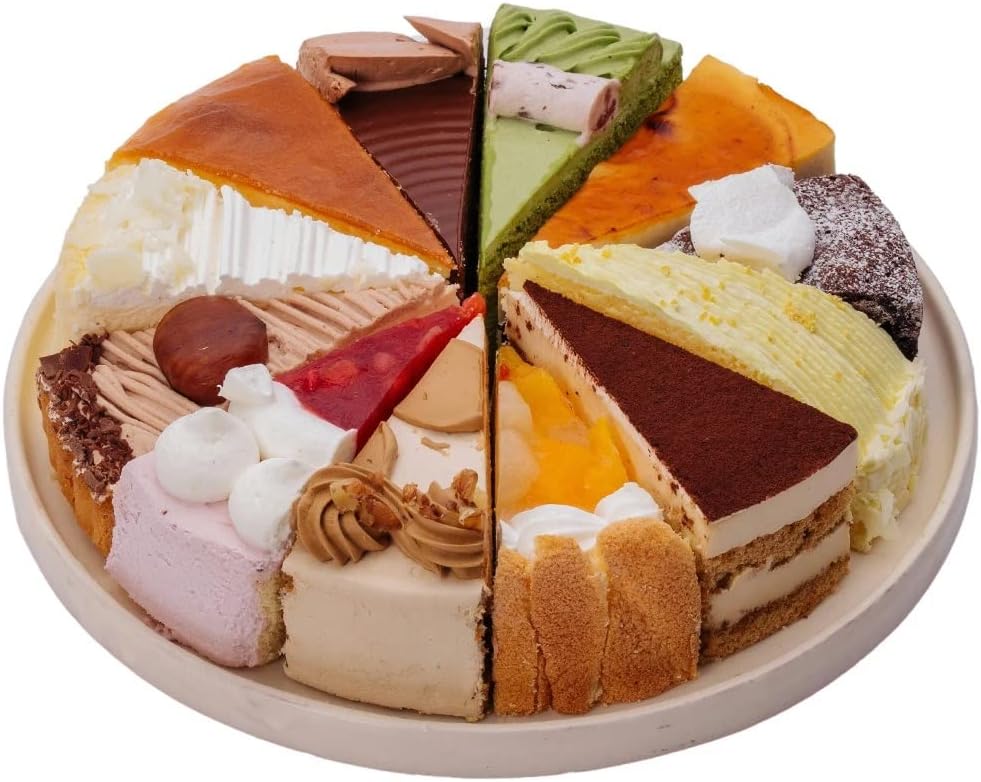 12-Flavor Pre-Cut Birthday Cake Set