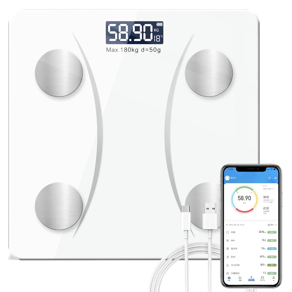 Bluetooth Body Weight Scale with Body C...