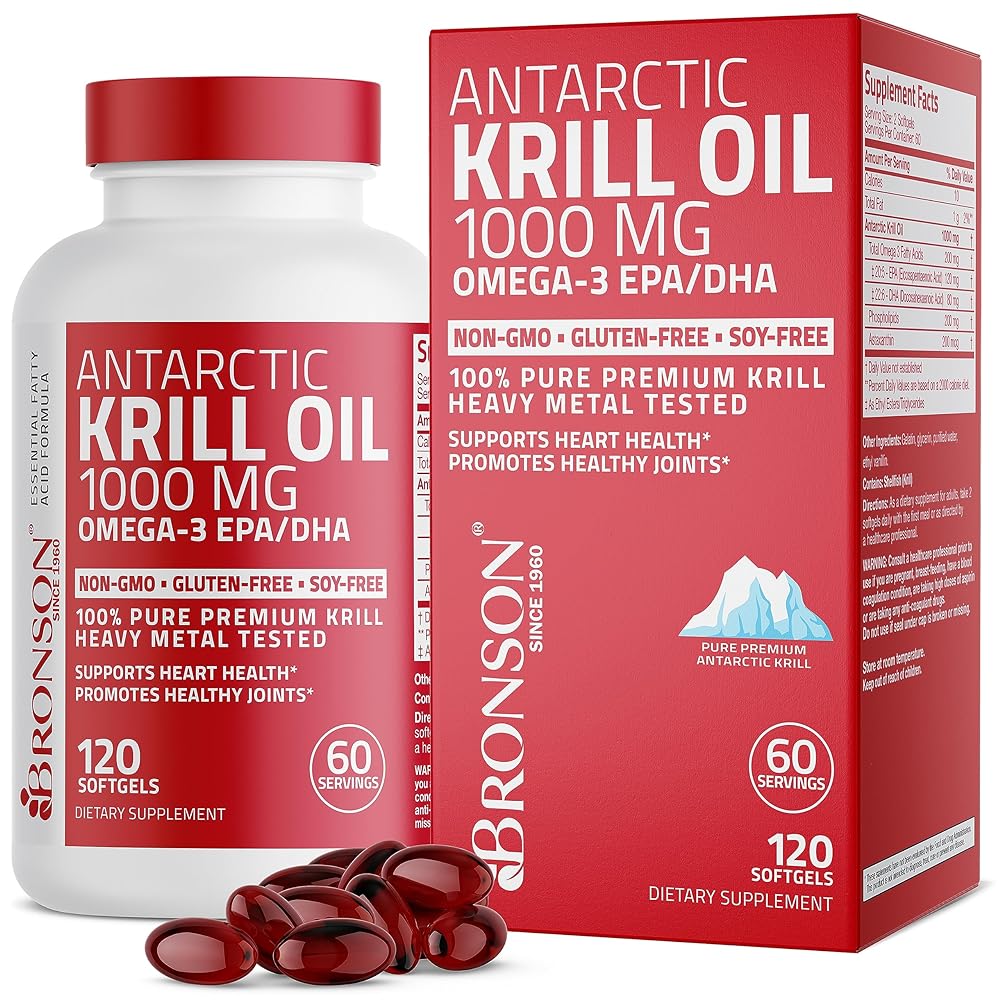 Bronson Antarctic Krill Oil 1000mg, 120...