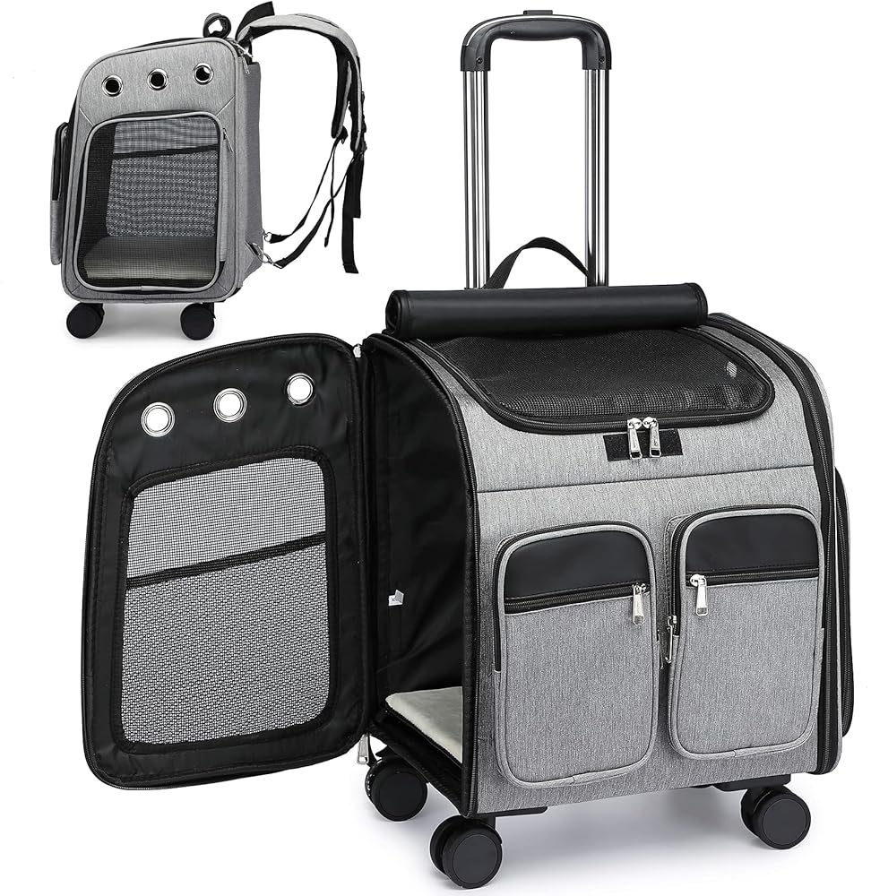HAOYINEW Pet Carrier with Wheels