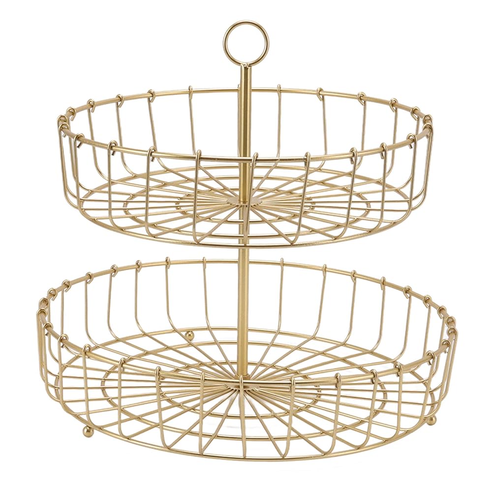 Metal Wire Fruit Stand and Vegetable Ba...