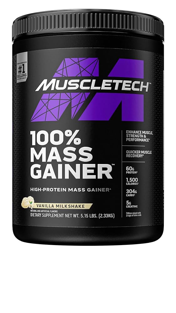 MuscleTech 100% Mass Gainer Vanilla Mil...