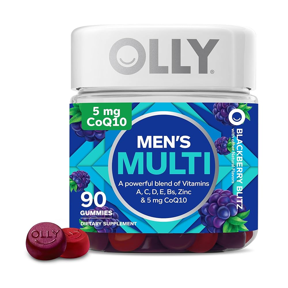 OLLY Men’s Multi-Vitamin Gummies,...