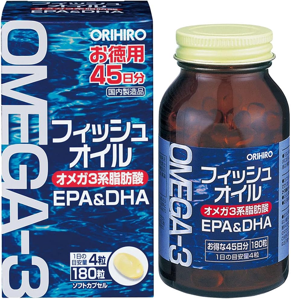 Orihiro Fish Oil (EPA/DHA) 180 Capsules