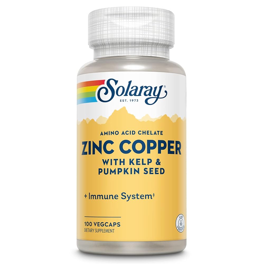 SOLARAY Zinc Copper 100 Veg Caps