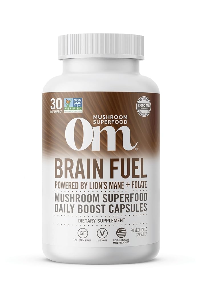 Om Mushroom Brain Fuel Capsules, 90 Count