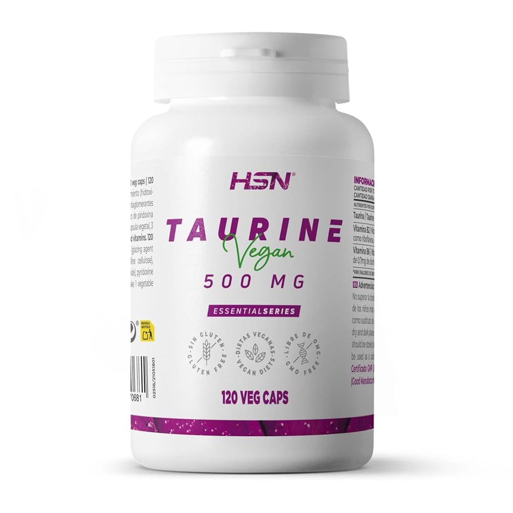 HSN L-Taurine | 500mg | Vegan, Gluten-f...