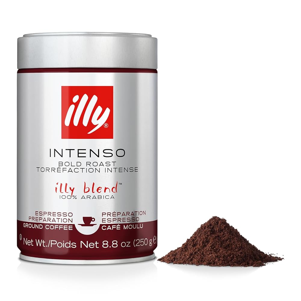 Illy Intenso Ground Coffee, 100% Arabic...