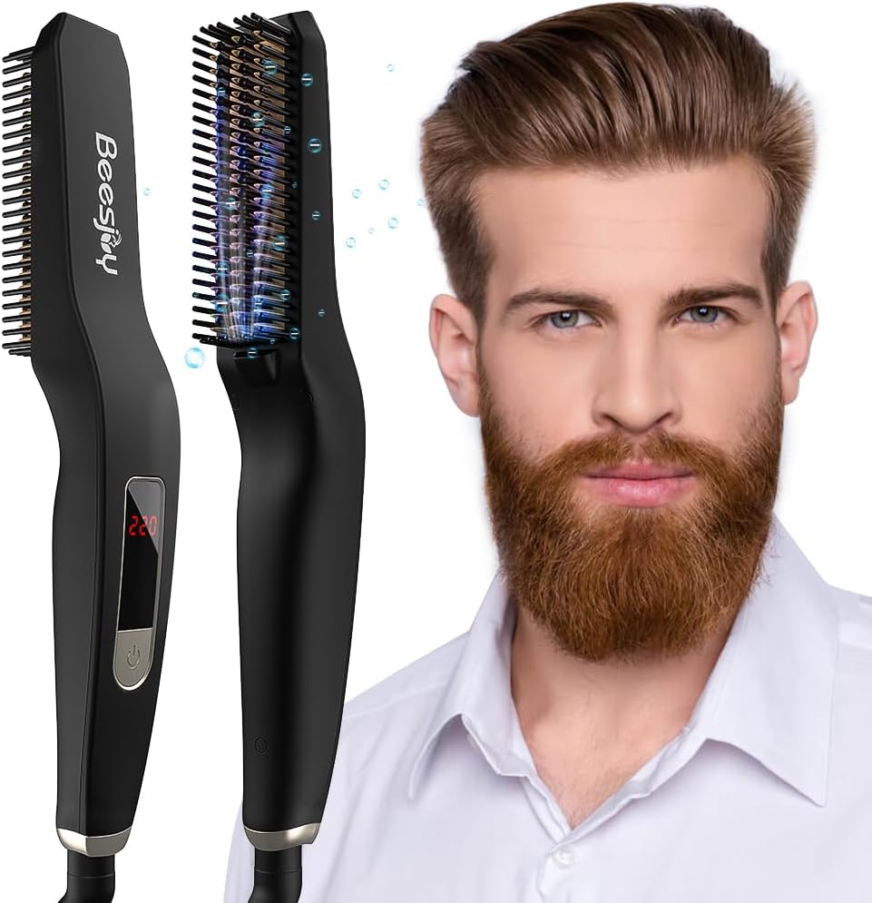 Men’s Ionic Beard Straightener, 6...