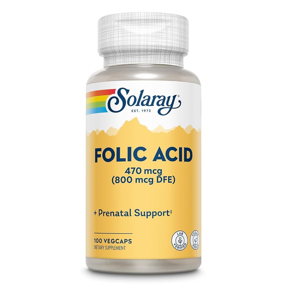 Solaray Folic Acid 800mcg VegCaps