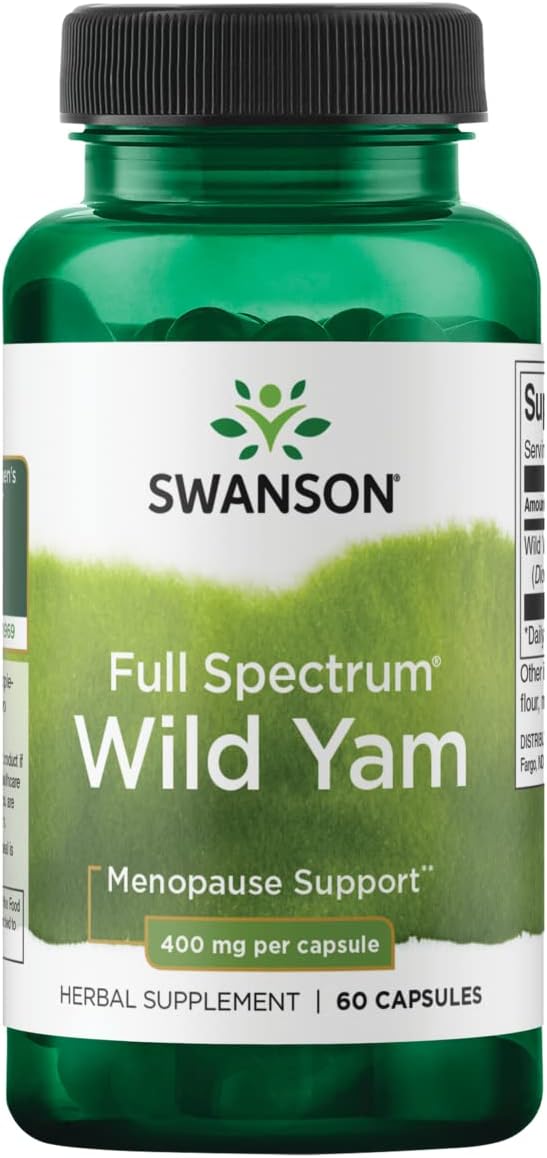 Swanson Wild Yam Capsules, 400mg –...
