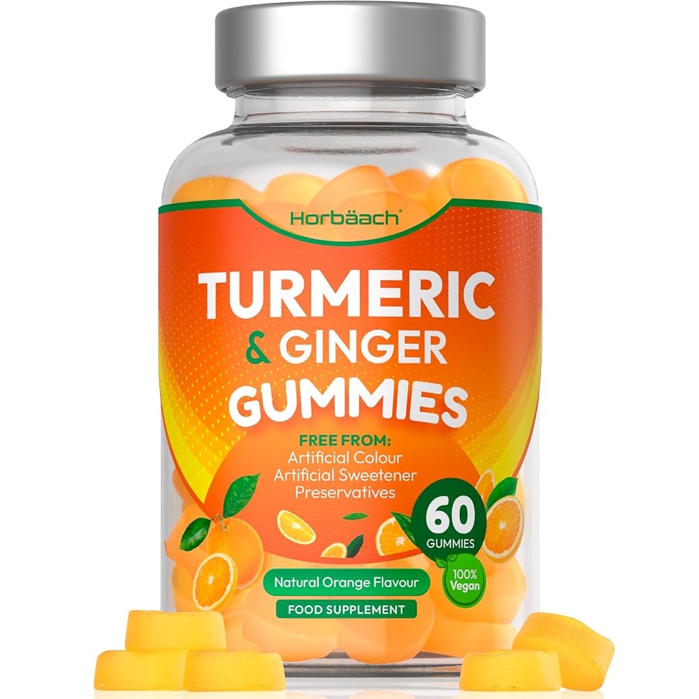 Turmeric and Ginger Gummies | 60 Vegan ...