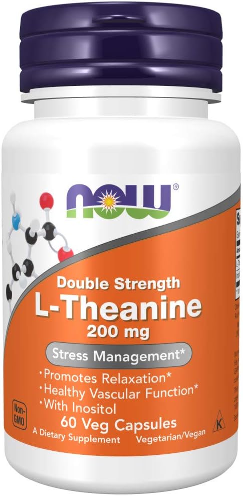 Now Foods L-theanine 200mg 60 Capsules