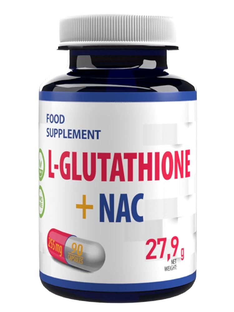 L-Glutathione + NAC 255mg 90 Capsules &...