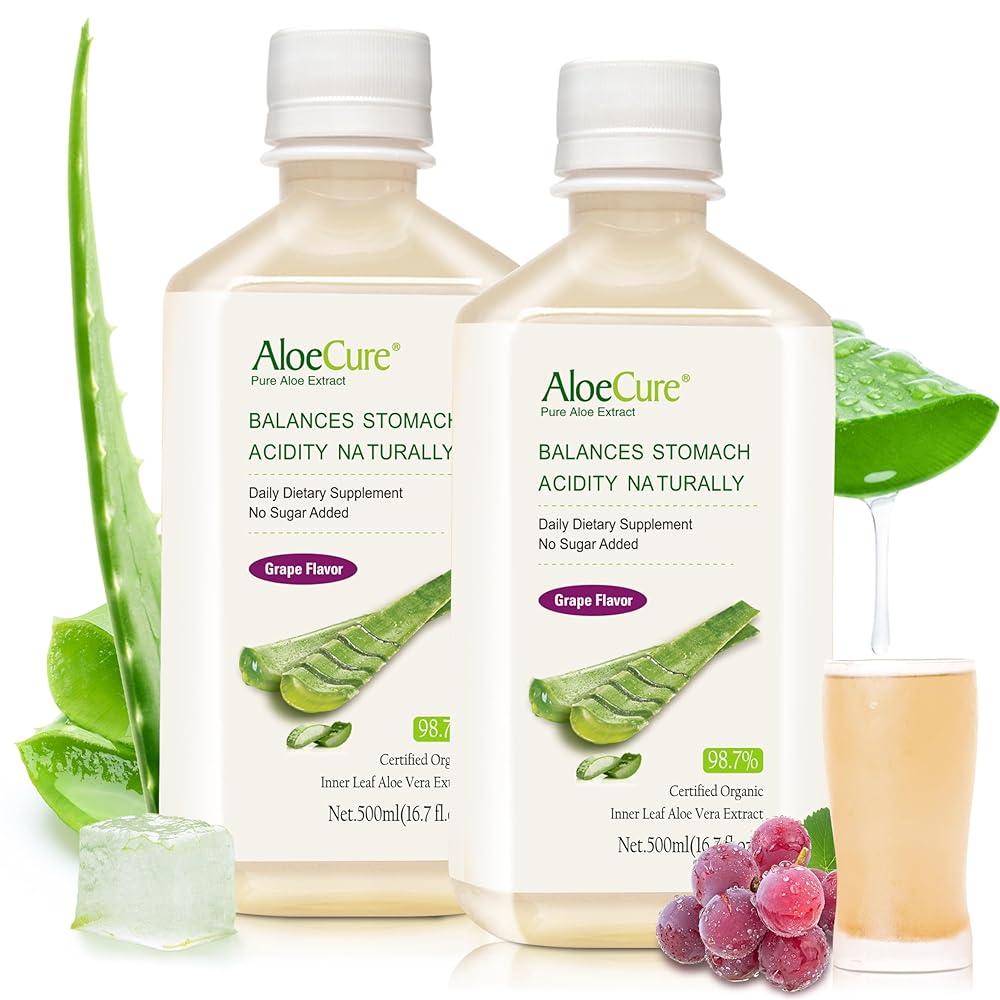 AloeCure Grape Aloe Vera Juice, Organic
