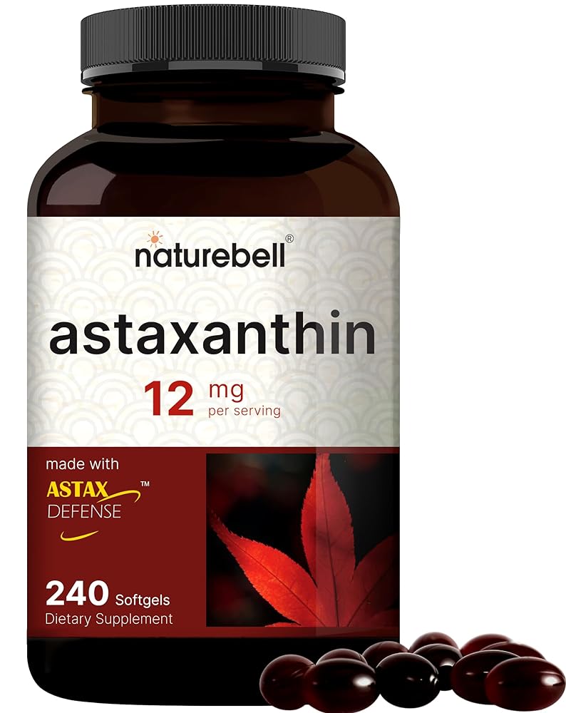Astaxanthin Softgel Supplements, 12mg, ...
