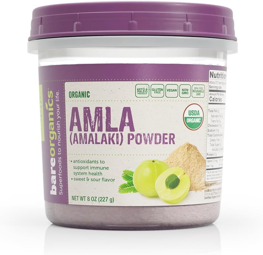 Bareorganics Amla Powder, 8oz