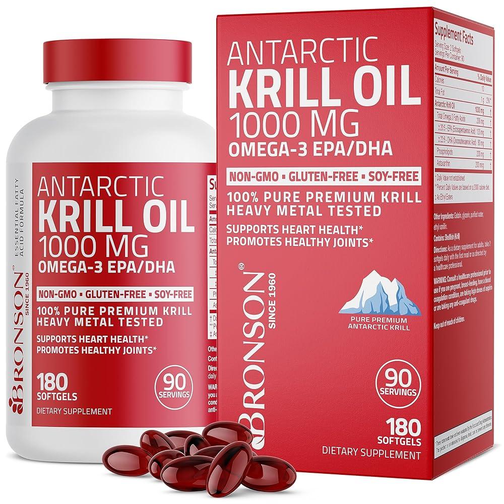 Bronson Antarctic Krill Oil Softgels