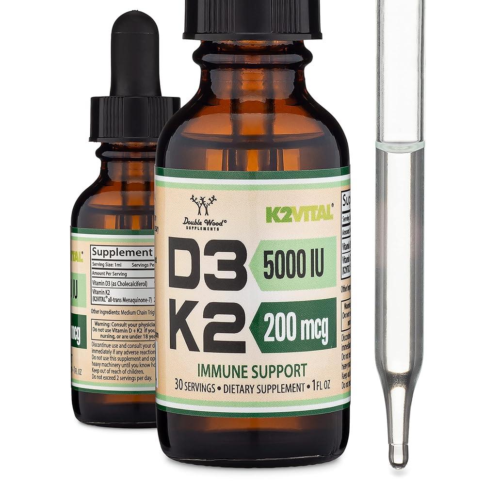 Double Wood Vitamin D3 K2 Drops