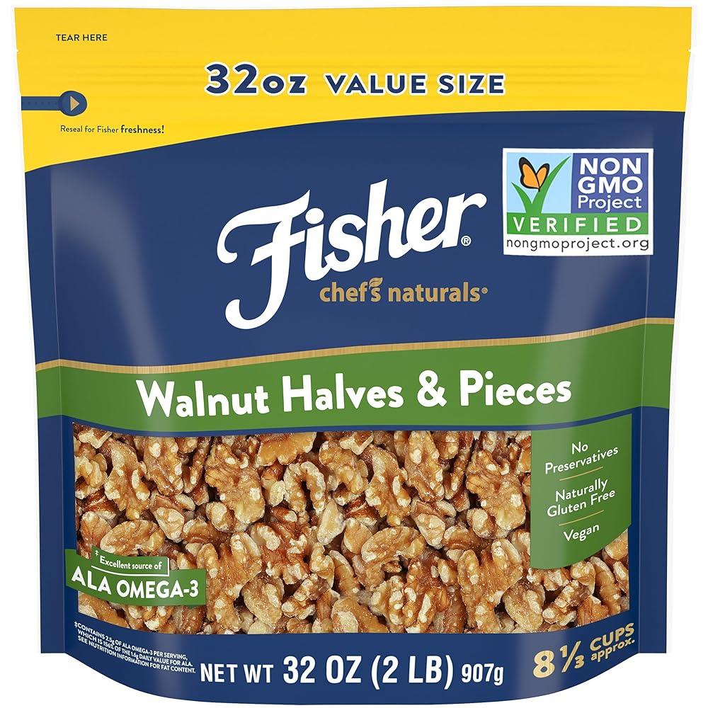 Fisher California Walnut Halves, 32oz