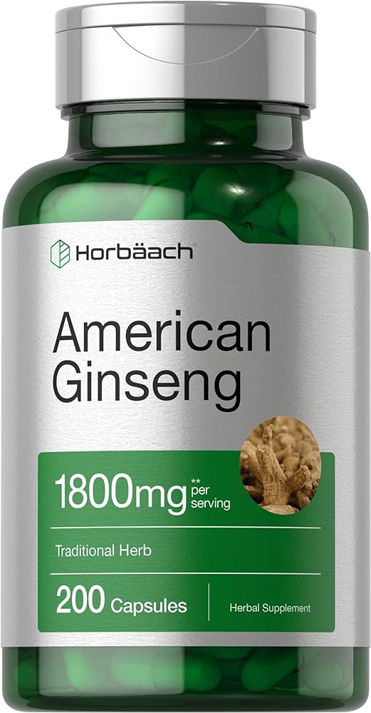 Horbaach American Ginseng Capsules, 200...