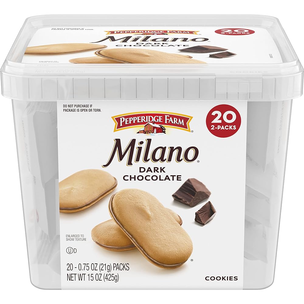 Milano Dark Chocolate Cookies, 20 Packs