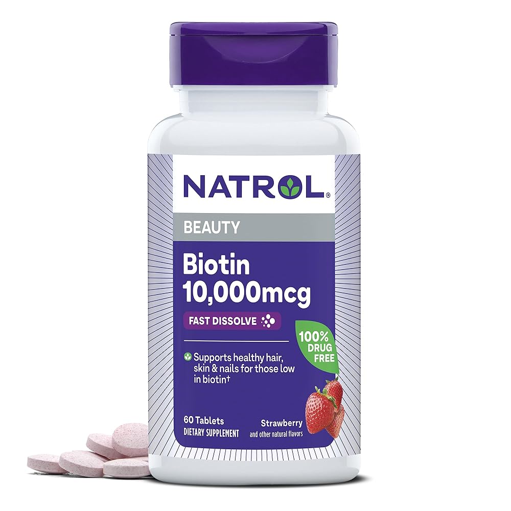 Natrol Biotin Beauty Tablets, 10,000mcg...