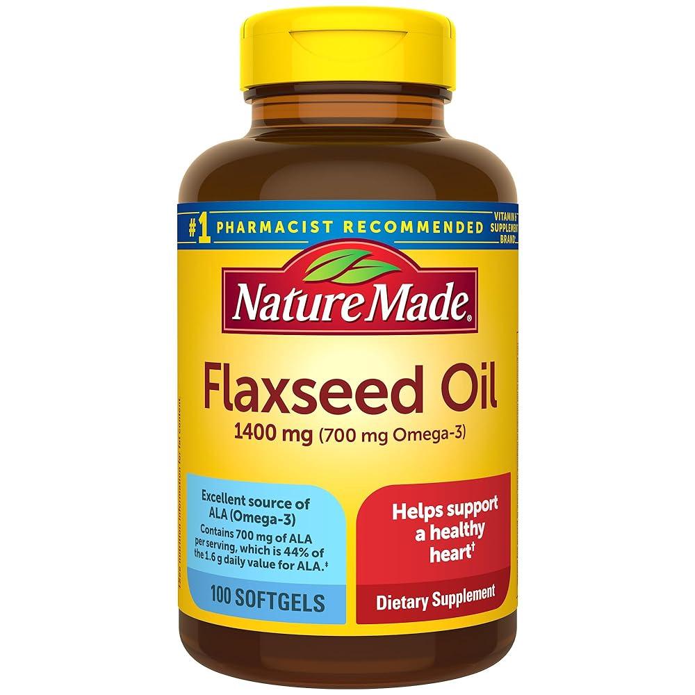 Nature Made Flaxseed Oil Softgels, 100 ...