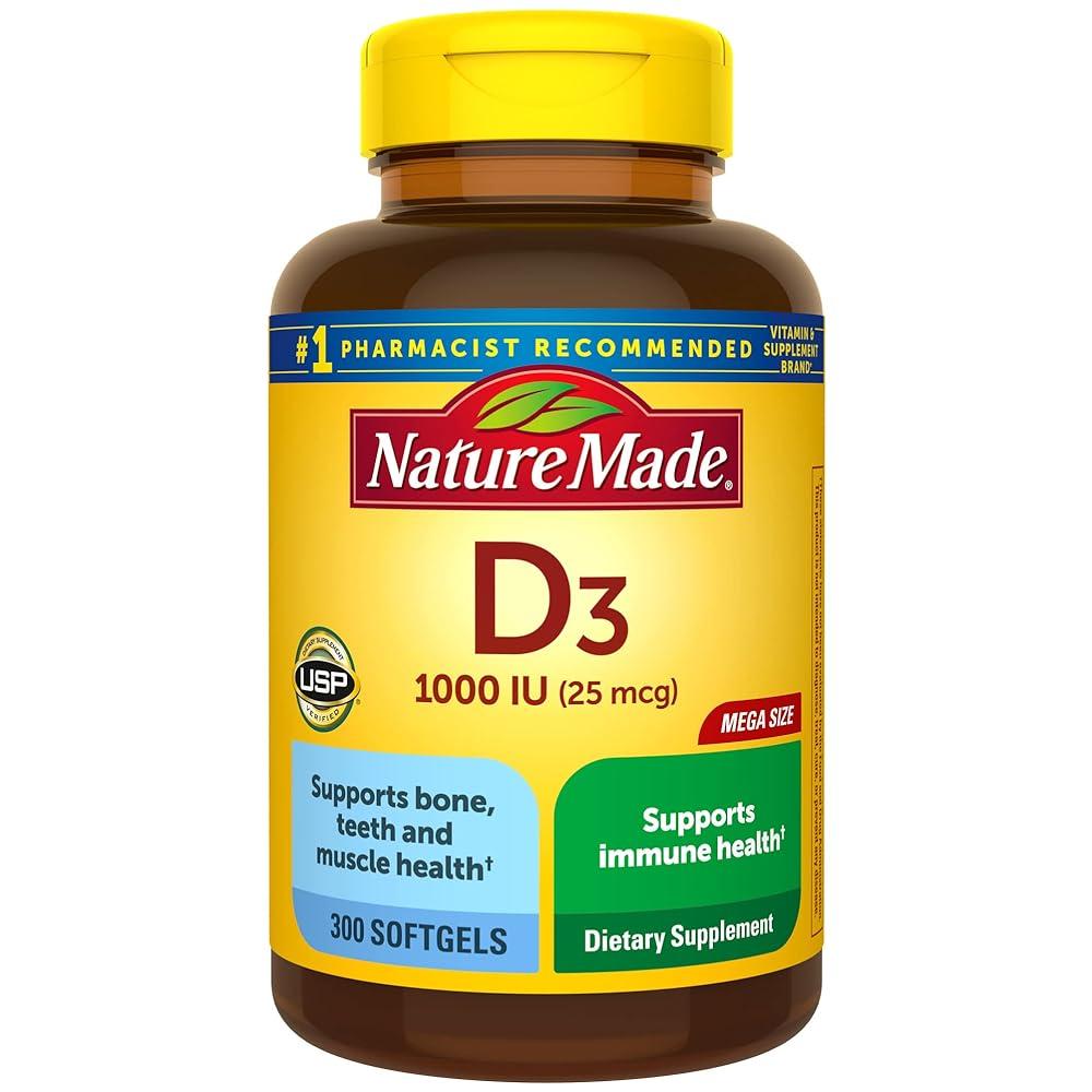 Nature Made Vitamin D3 1000 IU Softgels