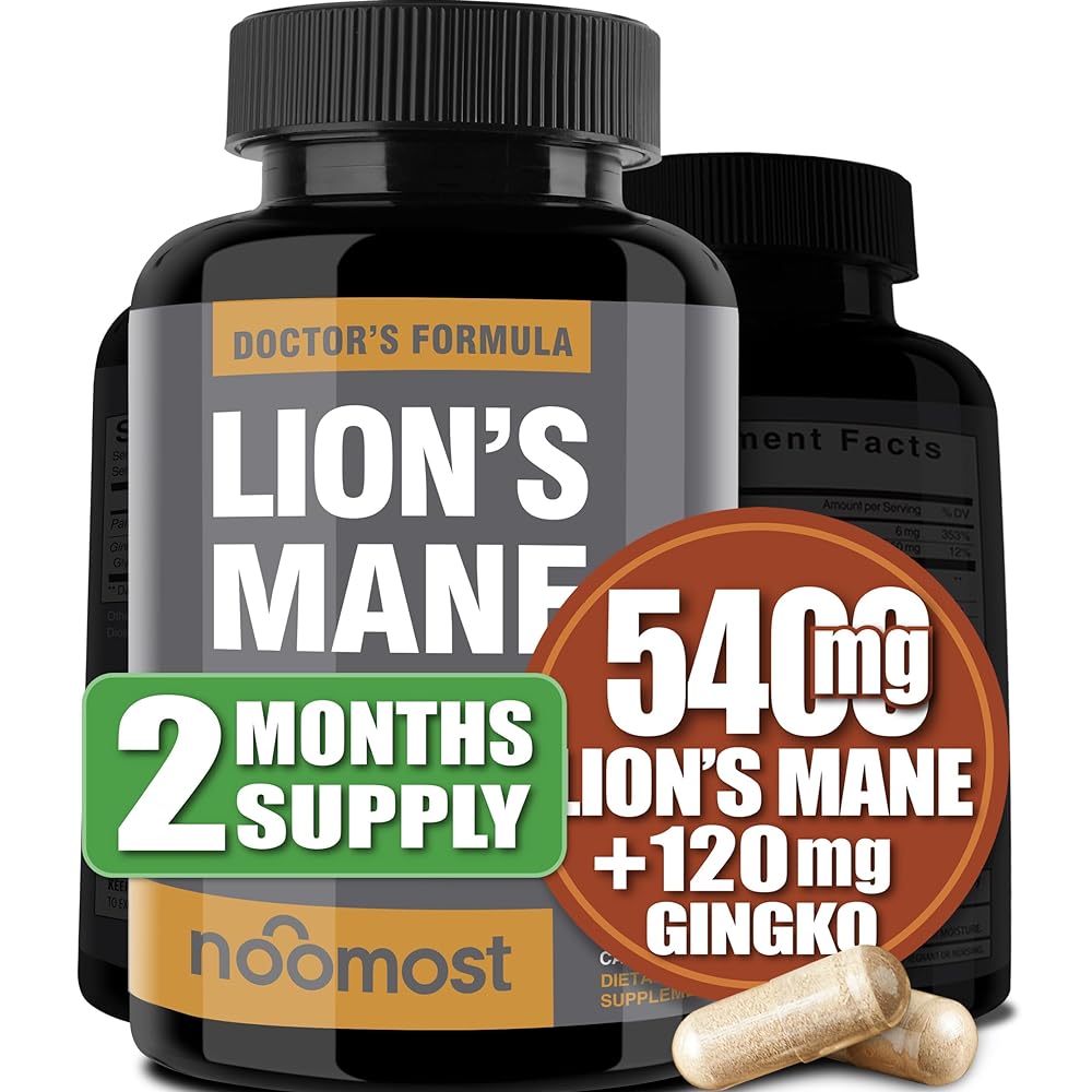 NooMost Organic Lions Mane Supplement C...