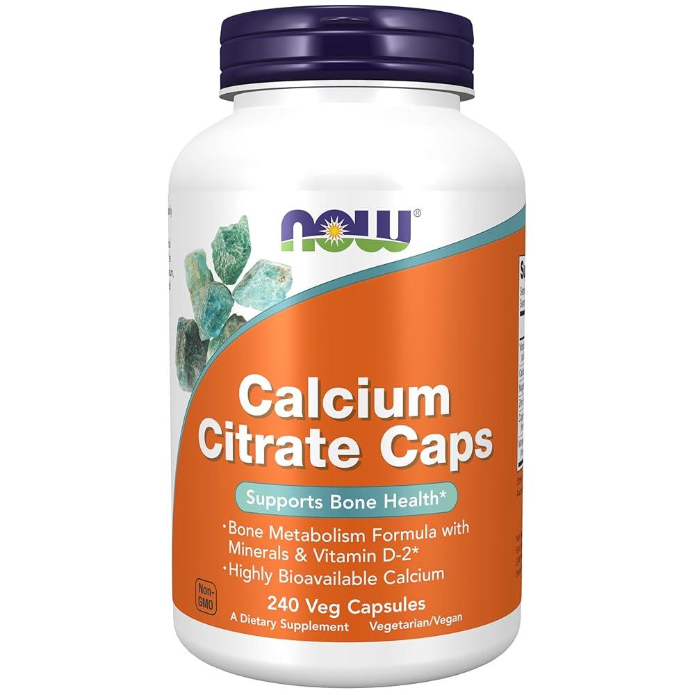 NOW Calcium Citrate with Vitamin D, 240...