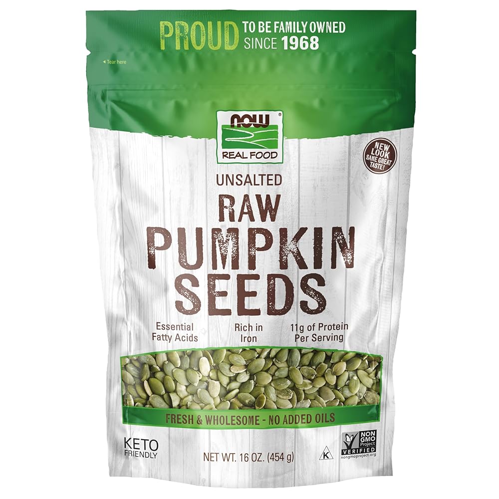 Now Foods Raw Pumpkin Seeds, 454g