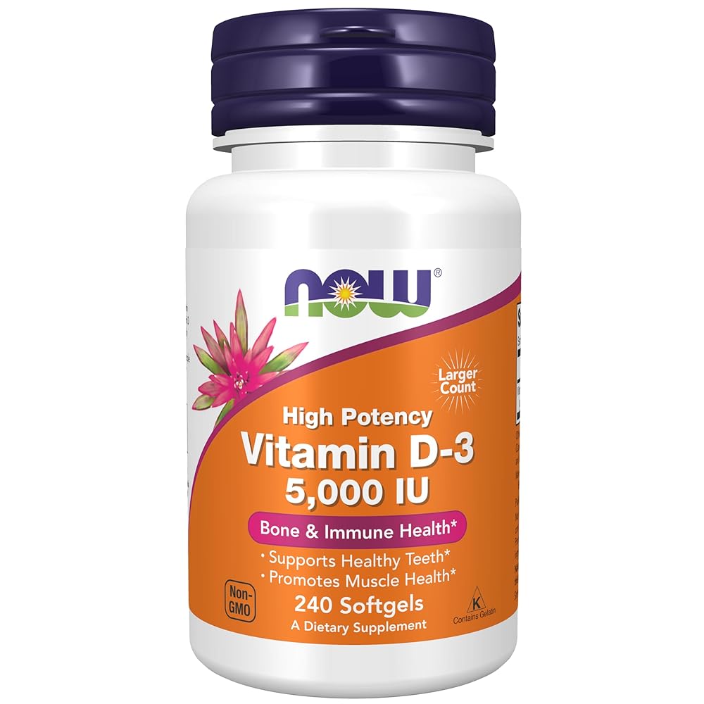 Now Foods Vitamin D3 5000 IU Softgels
