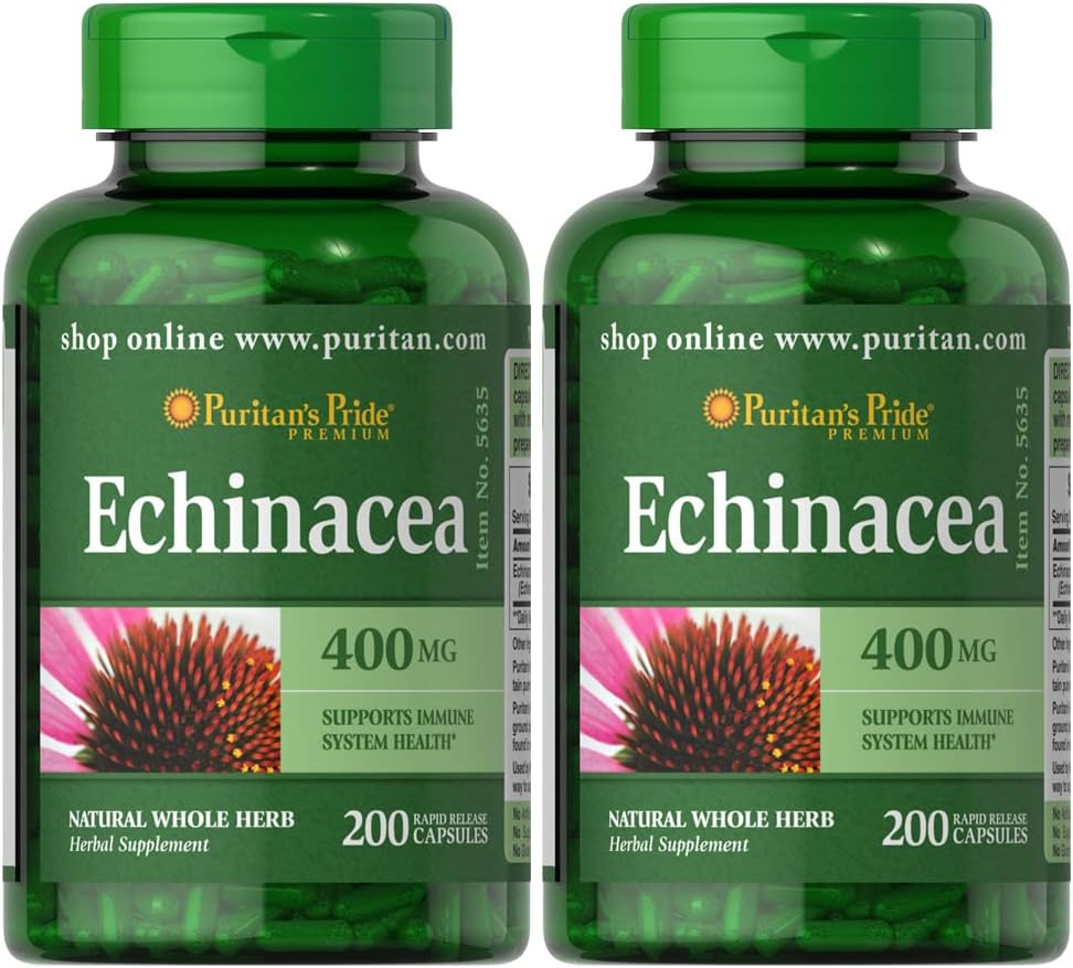 Puritans Pride Echinacea 400 mg Twin Pack