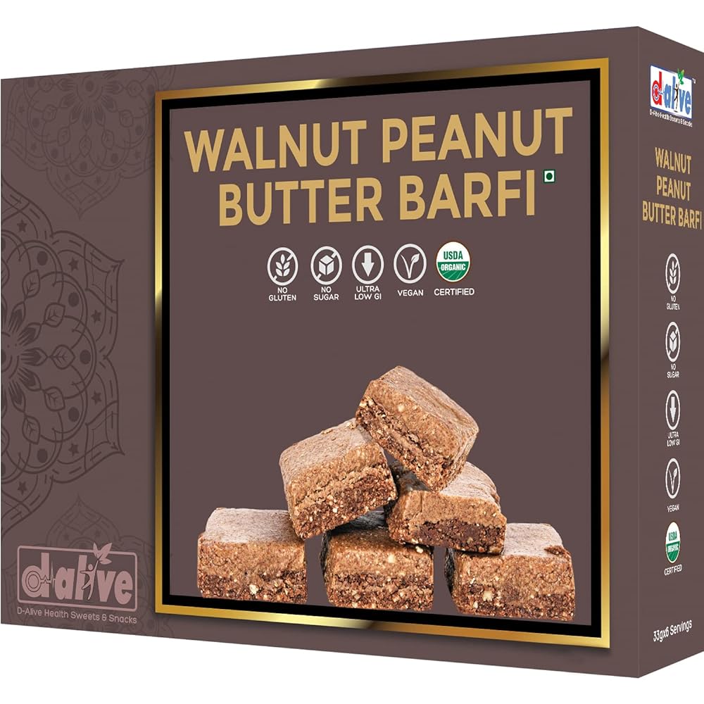 Vegan Walnut Peanut Barfi