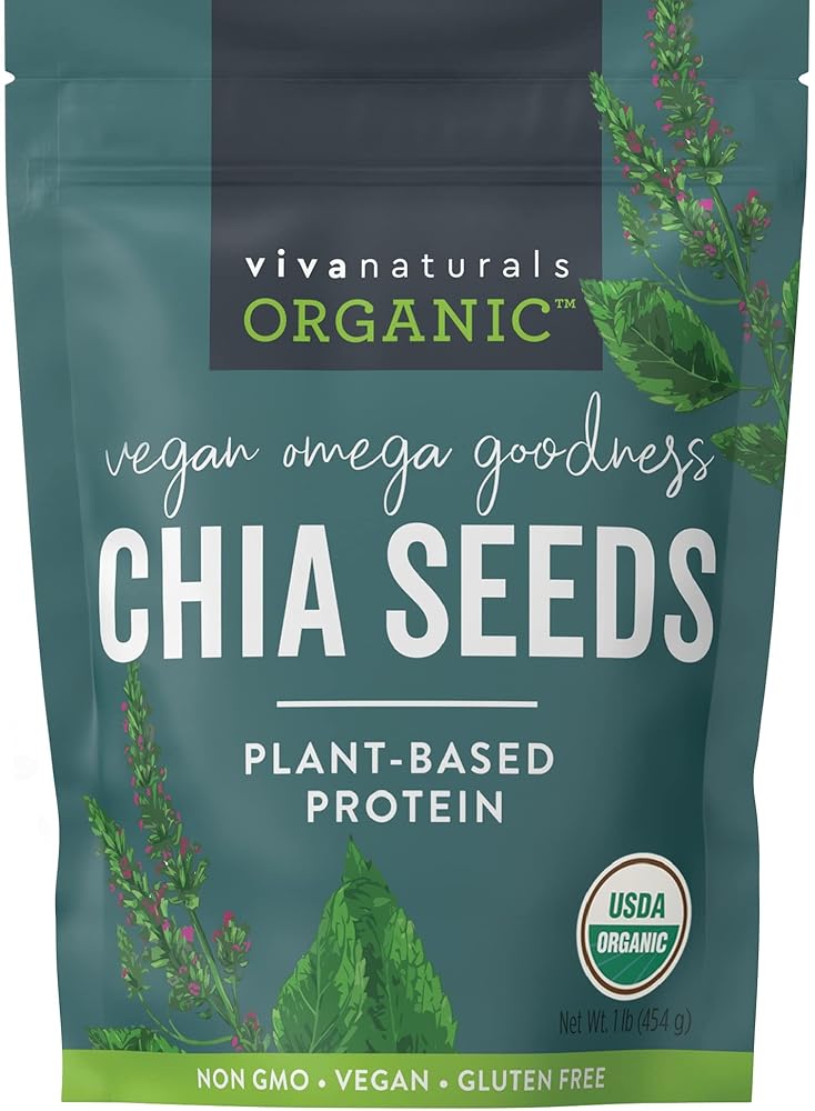 Viva Naturals Organic Chia Seeds –...
