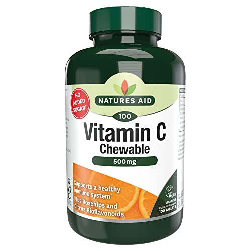 Natures Aid Chewable Vitamin C 500 mg &...