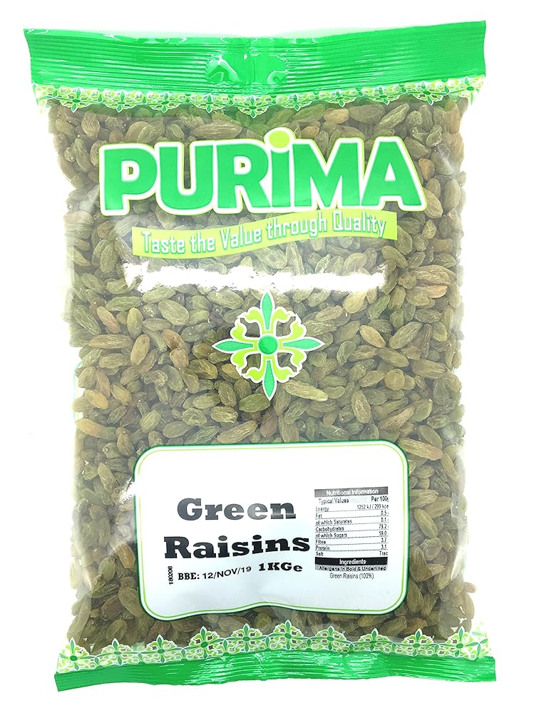 1kg PURIMA Green Sultana Raisins