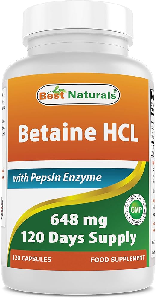 Best Naturals Betaine HCl 648 mg with P...