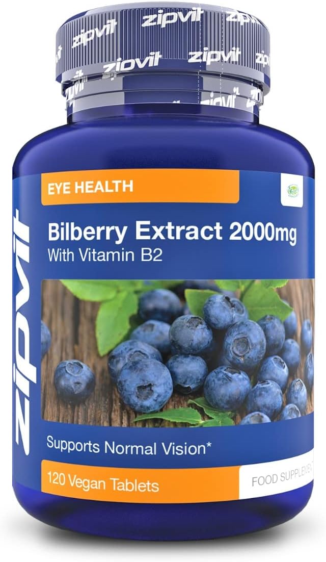 Bilberry 2000mg with Vitamin B2 Tablets