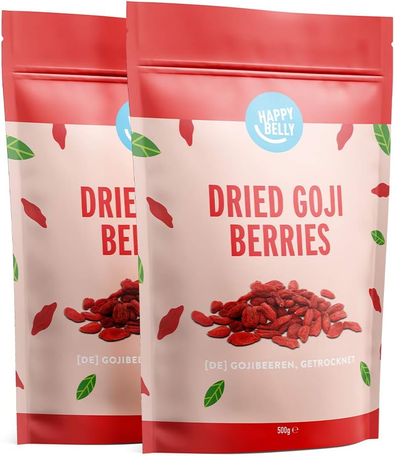 Happy Belly Goji Berries, 500g, Pack of 2