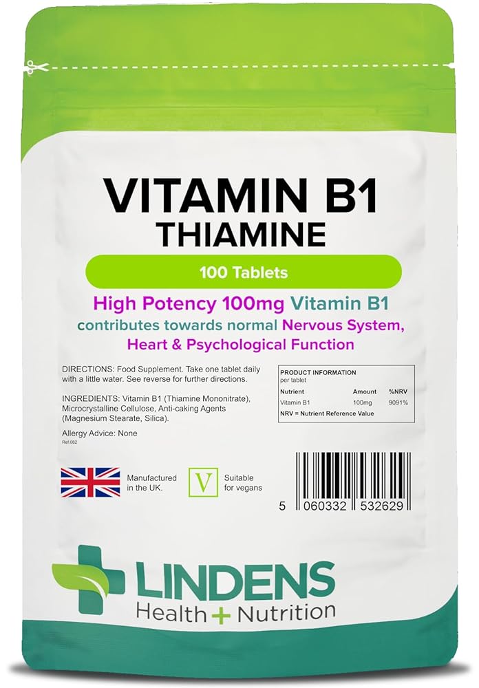 Lindens B1 Thiamine Tablets – 100...