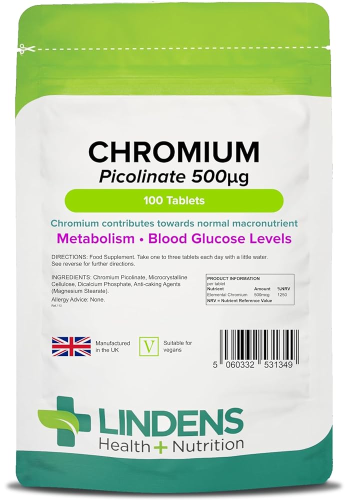 Lindens Chromium 500mcg Picolinate Tablets