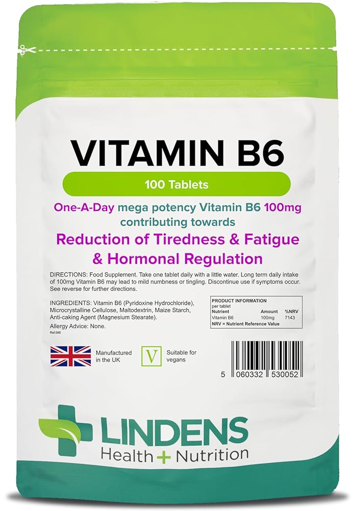 Lindens Vitamin B6 Tablets – 100 ...